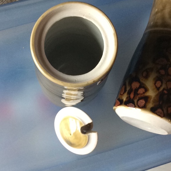 HandThrown Glazed Ceramic Sugar & Creamer Set - Picture 7 of 7